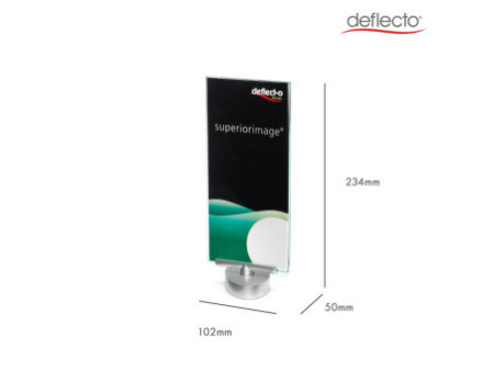 deflecto Porte-visuel 'Swivel', 1/3 A4 portrait, pivotant