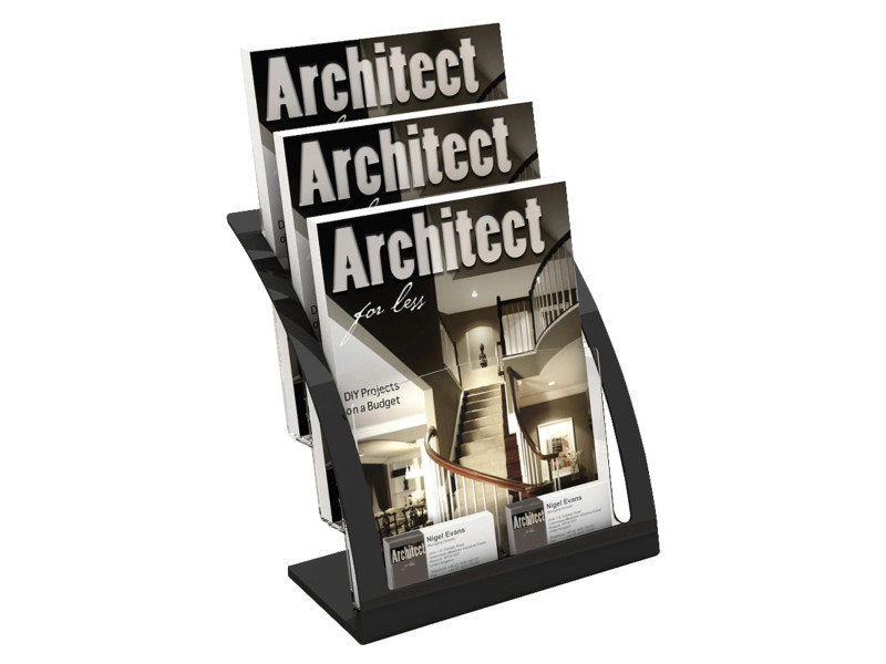deflecto Porte-brochures Contemporary, A4, noir