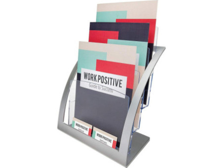 deflecto Porte-brochures Contemporary, A4, argent