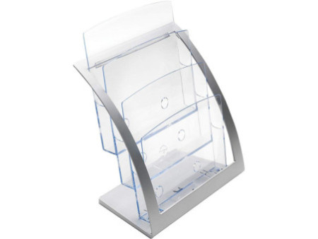 deflecto Porte-brochures Contemporary, A4, argent