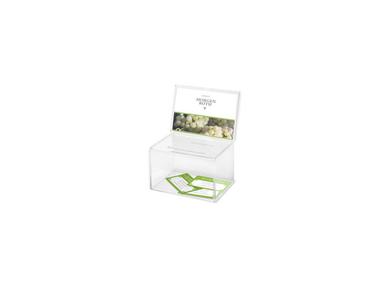 deflecto Urne promotionnelle, en acrylique, transparent