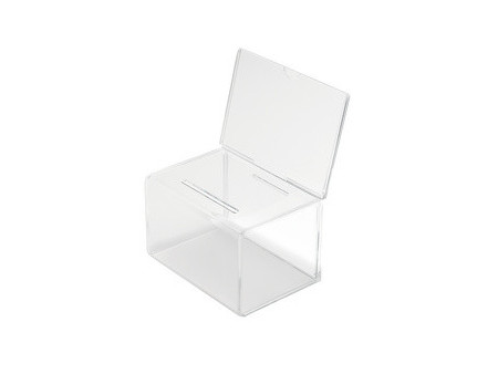 deflecto Urne promotionnelle, en acrylique, transparent