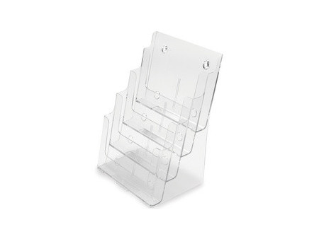 deflecto Porte-brochures, 1/3 A4 portrait, 3 compartiments