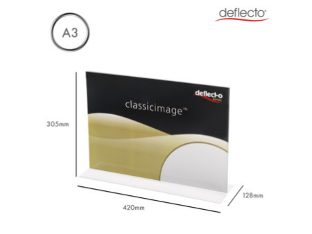 deflecto Porte-visuel, A3 paysage, droit