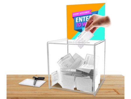 deflecto Urne promotionnelle, en acrylique, transparent