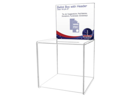 deflecto Urne promotionnelle, en acrylique, transparent