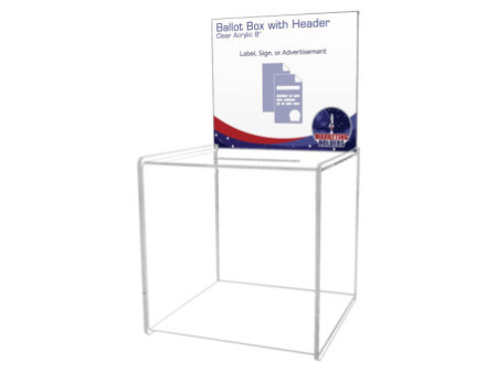 deflecto Urne promotionnelle, en acrylique, transparent
