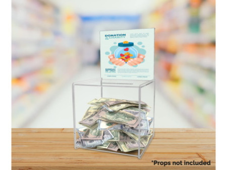 deflecto Urne promotionnelle, en acrylique, transparent