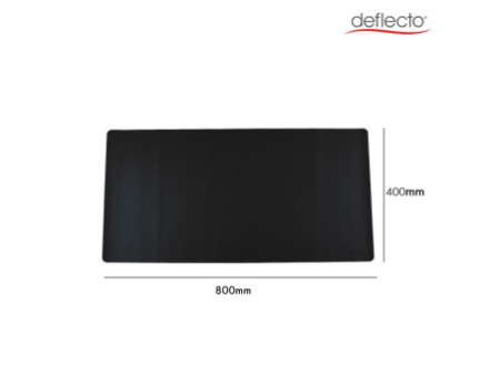 deflecto Sous-main, 800 x 400 mm, noir/rouge