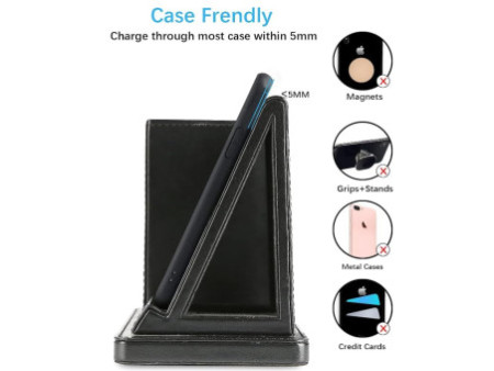 deflecto Organiseur de bureau avec chargeur Qi, noir