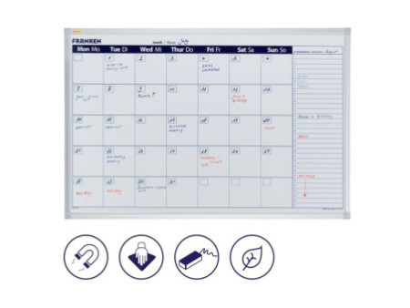 FRANKEN Tableau planning X-tra!Line semainier, 900 x 600 mm