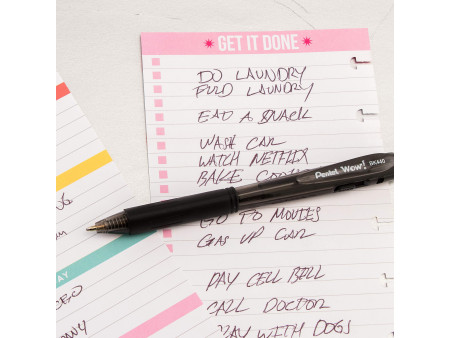 Pentel Stylo à bille rétractable BK440, noir