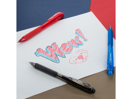 Pentel Stylo à bille rétractable BK440, bleu