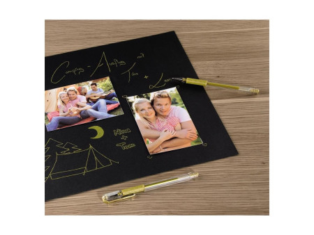 Pentel Stylo roller gel Hybrid Gel Grip Metallic K118, or