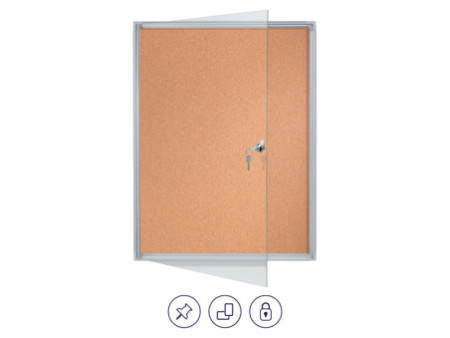 FRANKEN Vitrine d'affichage X-tra!Line, 8 x A4, dos en liège