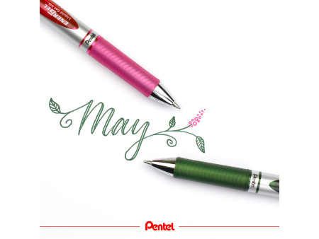 Pentel Stylo roller encre gel Energel BL77, rose