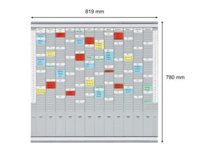 FRANKEN Tableau planning à fiches T, (L)819 x (H)780 mm