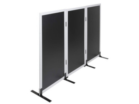 Securit Cloison MULTI BOARD, avec tableau noir, noir