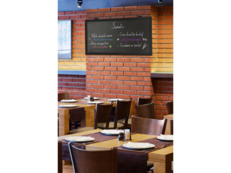 Securit Cloison MULTI BOARD, avec tableau noir, argent