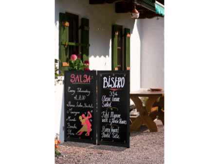 Securit Cloison MULTI BOARD, avec tableau noir, argent
