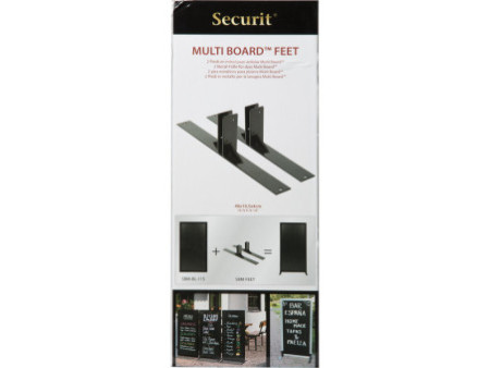 Securit Pieds en métal pour cloison MULTI BOARD, noir