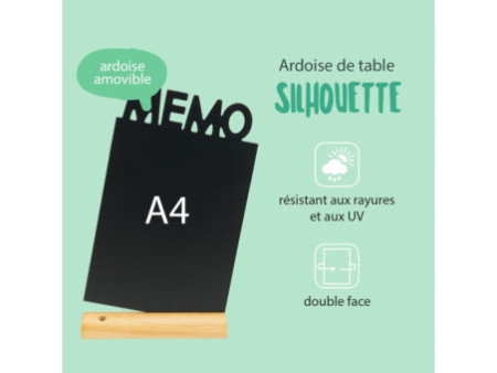 Securit Ardoise de table SILHOUETTE 'Memo'