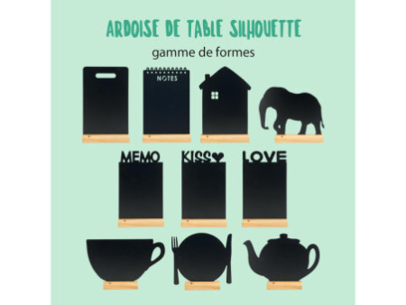 Securit Ardoise de table SILHOUETTE 'Memo'