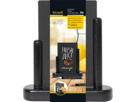 Securit Ardoise de table ELEGANT, petit, noir