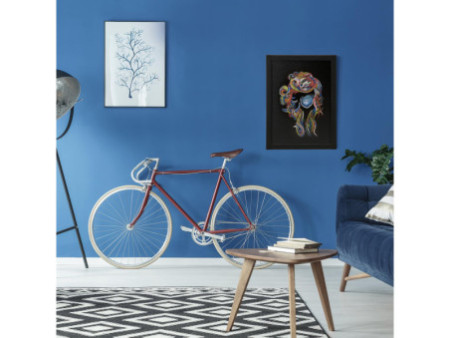 Securit Ardoise murale WOODY, avec cadre en bois, noir
