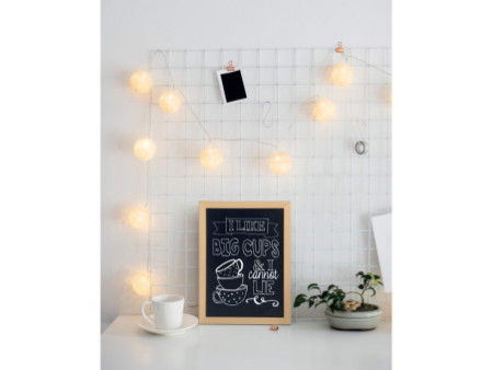 Securit Ardoise murale WOODY, avec cadre en bois, teck
