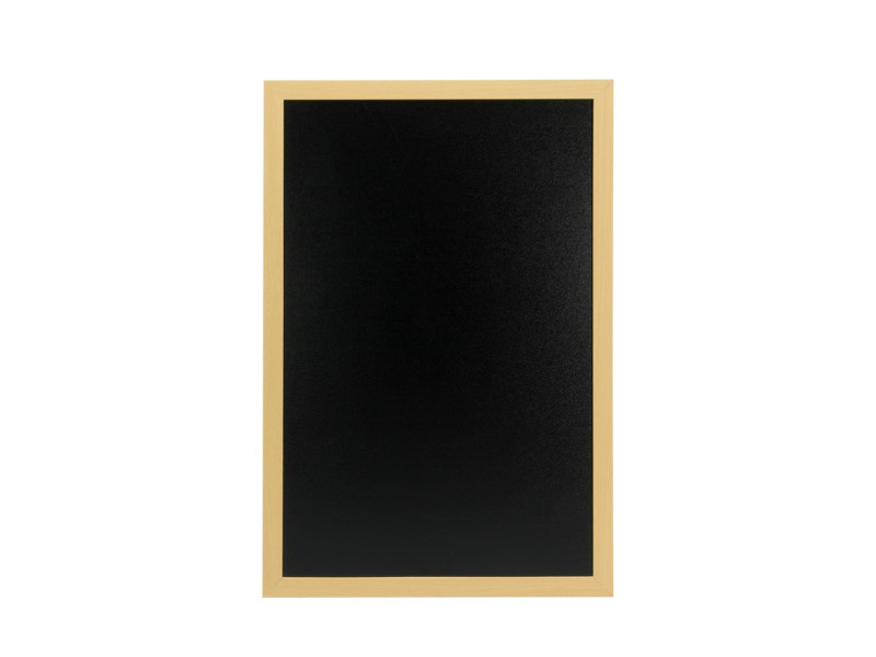 Securit Ardoise murale WOODY, avec cadre en bois, teck