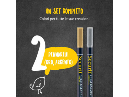 Securit Feutre-craie ORIGINAL SMALL, kit de 2
