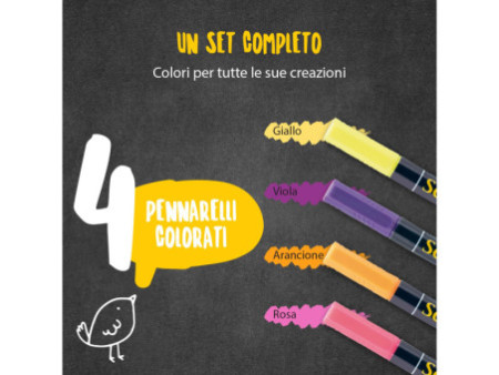 Securit Feutre-craie ORIGINAL SMALL, kit de 4