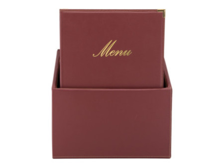 Securit Protège-menus CLASSIC, A4, boîte de 20, bordeaux
