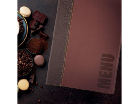 Securit Protège-menus TRENDY, A4, boîte de 20, bordeaux