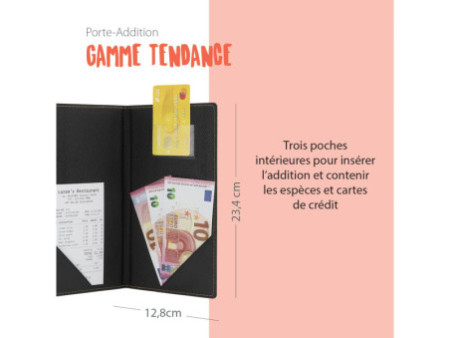 Securit Pochette pour additions TRENDY, noir
