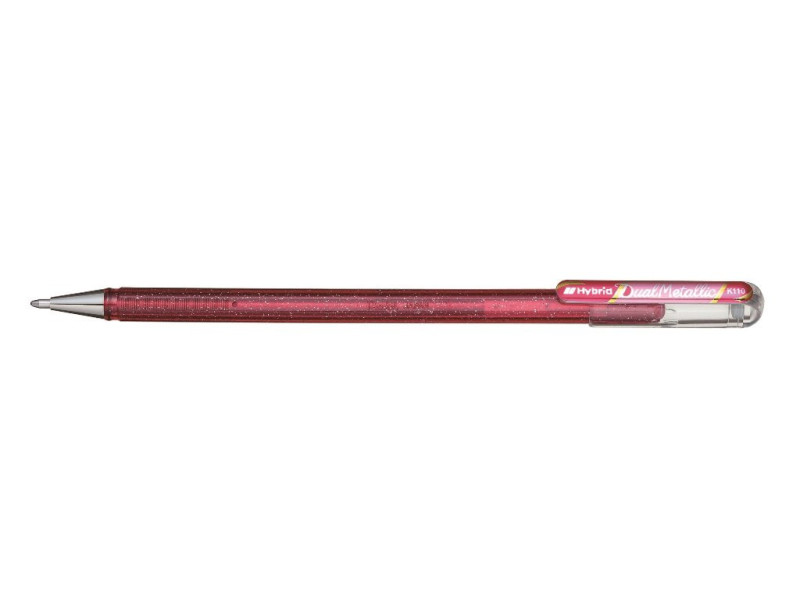 Pentel Hybrid Stylo roller encre gel 'Dual Pen', rose/pink