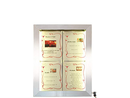 Securit Montant pour vitrine d'affichage STAINLESS STEEL
