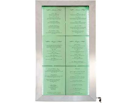 Securit Montant pour vitrine d'affichage STAINLESS STEEL