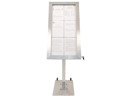 Securit Montant pour vitrine d'affichage STAINLESS STEEL