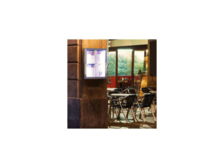 Securit Vitrine d'affichage LED Classic, 4 x A4, argent