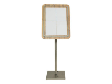 Securit Vitrine d'affichage GLASS STAR, 4 feuilles A4, chêne