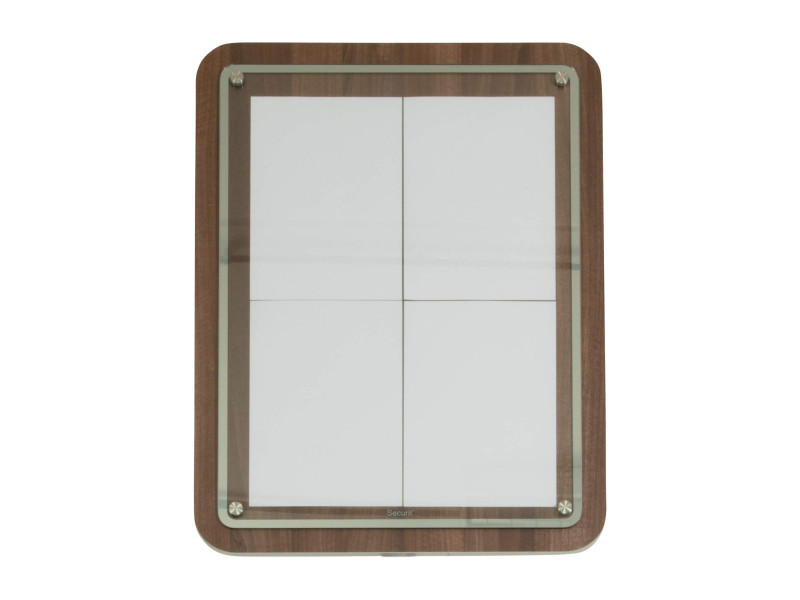 Securit Vitrine d'affichage GLASS STAR, 4 feuilles A4, noyer