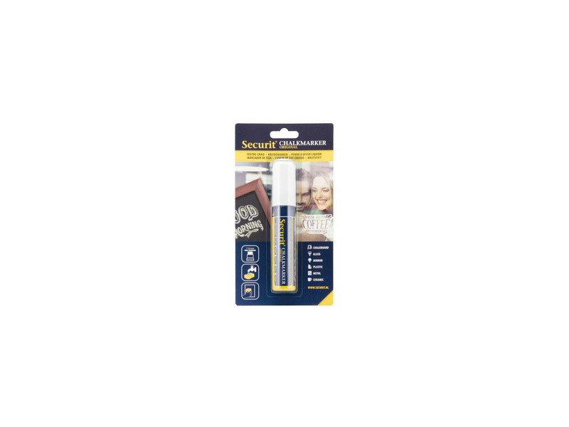 Securit Marqueur craie ORIGINAL LARGE, blanc, blister de 1