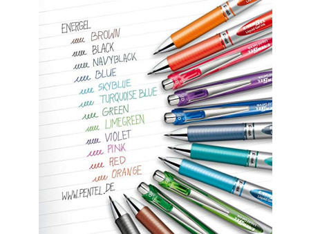 Pentel Stylo roller encre gel Energel BL77, bleu nuit