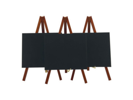 Securit Ardoise de table MINI avec trépied, acajou