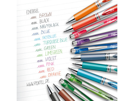 Pentel Stylo roller encre gel Energel BL77, marron
