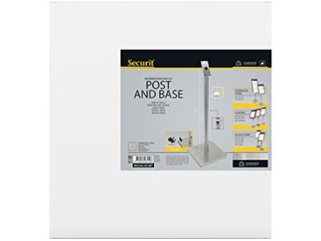 Securit Pied support pour vitrine d'affichage GLASS STAR