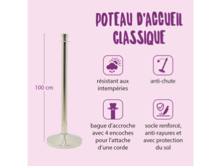 Securit Système d'accueil CLASSIC, kit, chrome