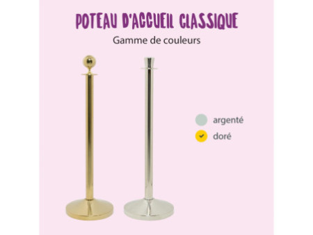 Securit Kit de poteau d'accueil CLASSIC, or